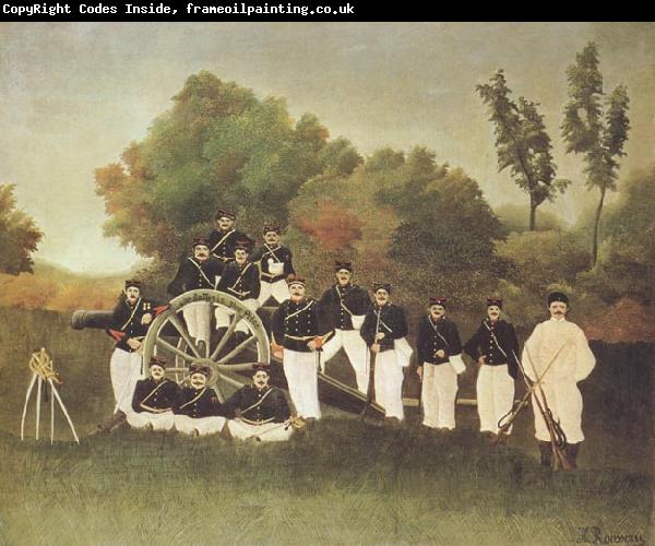 Henri Rousseau The Artillerists(Fourth Battery,Third Piece)